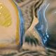 Vintage earthenware oyster set - Saint Clement, 1 dish + 6 plates