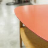 "Bowwood" tripod coffee table designed by Hugues Steiner and manufactured by Baumann in the 1960s