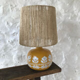 Ceramic lamp and rope