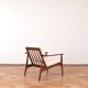 Mid-Century Danish Wood & Linen Lounge Chairs, Set of 2, 1960s.