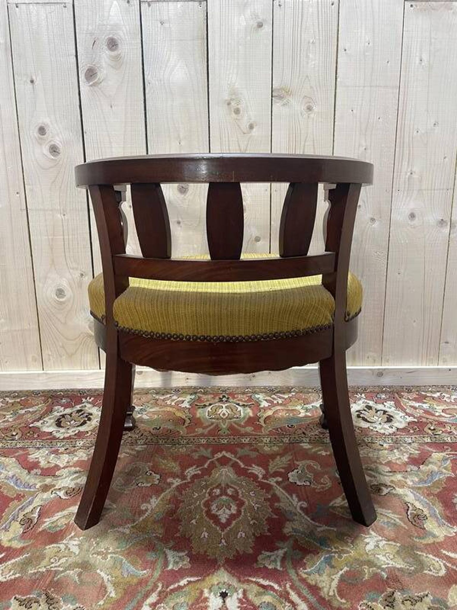 Fauteuil de bureau en acajou style Anglais