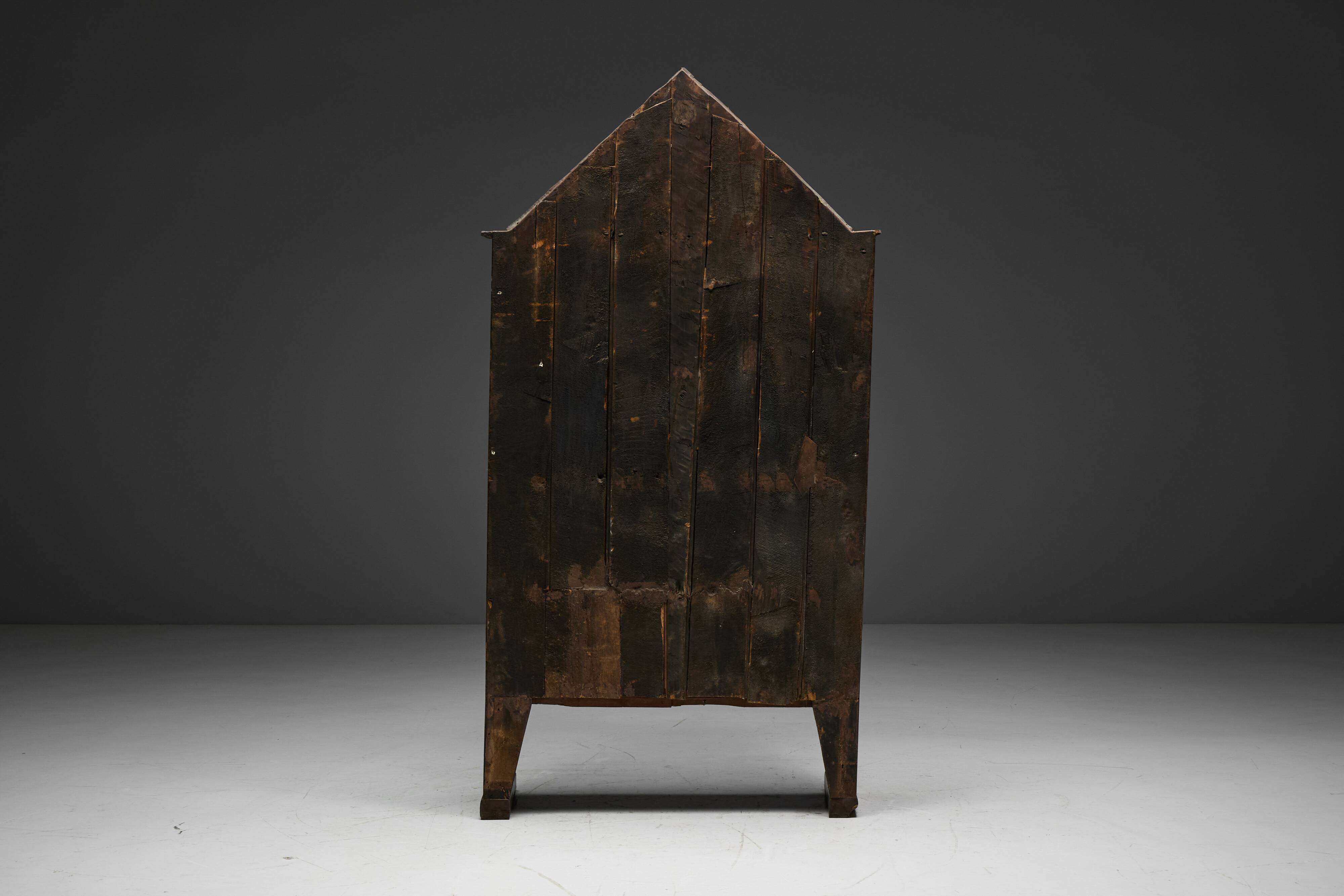 Armoire vernaculaire d'art populaire, France, XIXe siècle