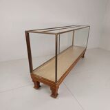 Comptoir de magasin ancien en laiton anglais – modèle étroit avec mesures en yards