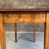 Walnut wood desk with a drawer