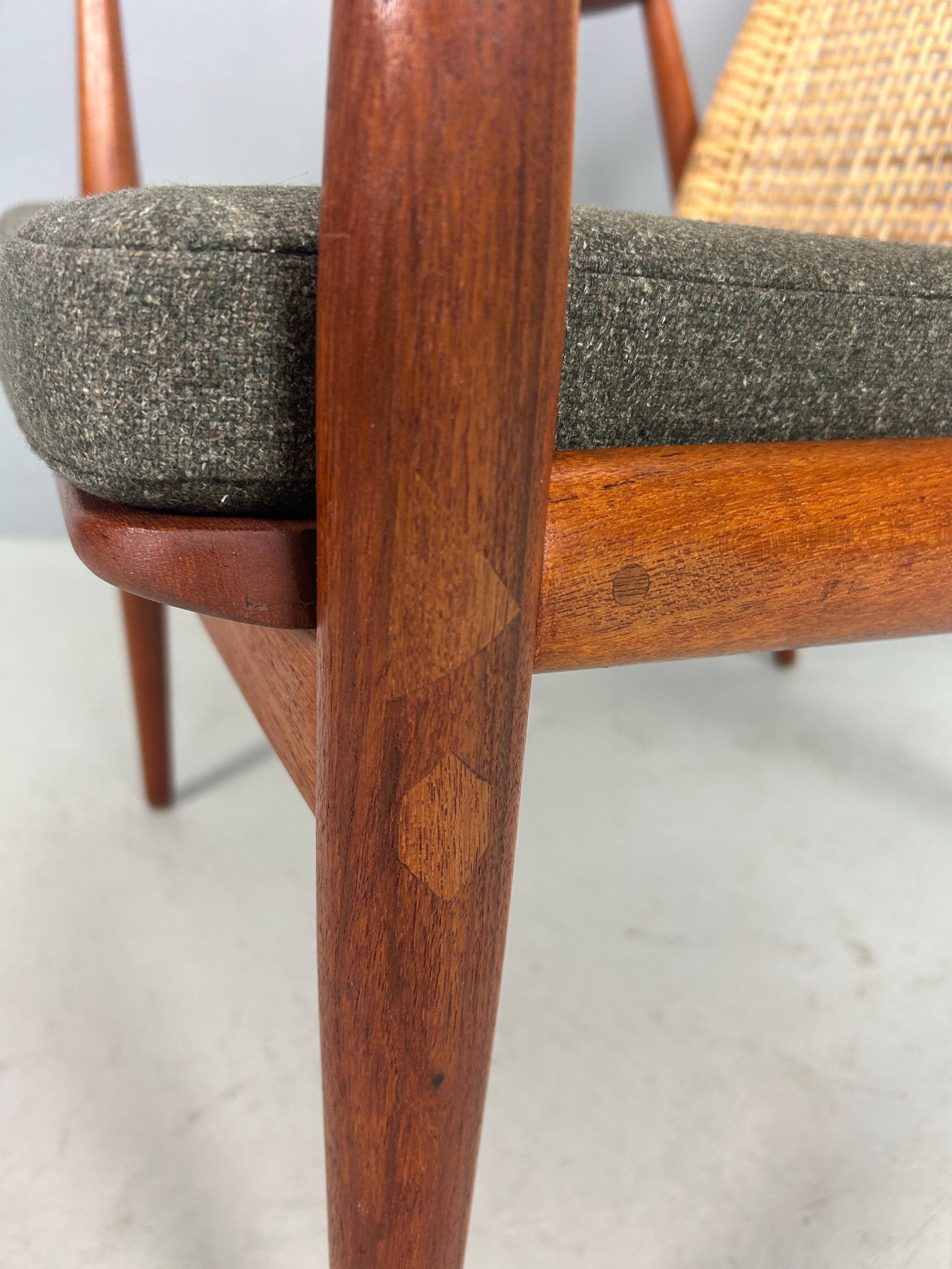 Peter Hvidt& Orla Mølgaard-Nielsen FD146 Cane Back Easy Chair, Denmark