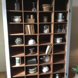 Antique Parisian wardrobe with interior compartments.