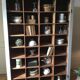 Antique Parisian wardrobe with interior compartments.