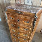 Louis XV style marquetry chest of drawers