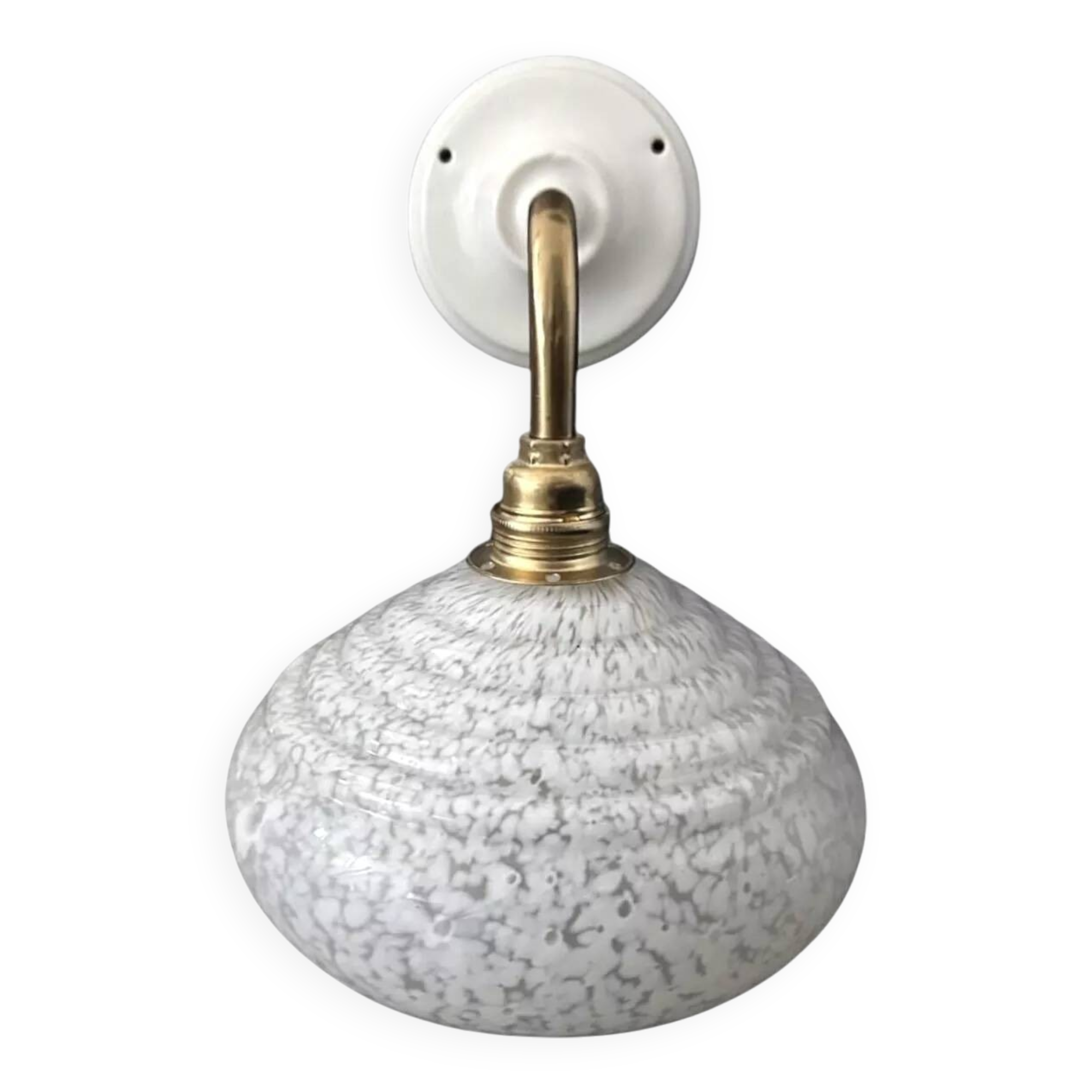 White speckled Clichy glass wall light