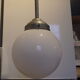Art deco globe opaline hanging lamp