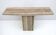 Mid Century Italian Unfilled Travertine and Brass Inlay Console Table