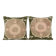 Set of 2 vintage embroidered cushion covers 61x61 cm