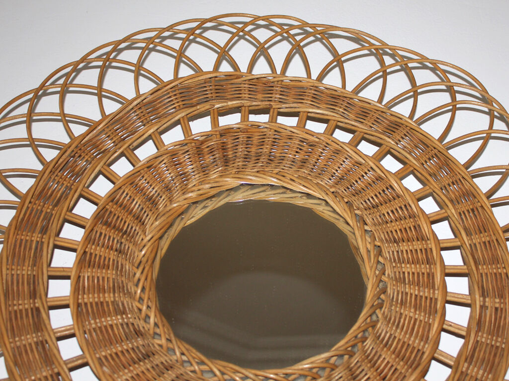 Mirror Wicker 55 x 55 cm