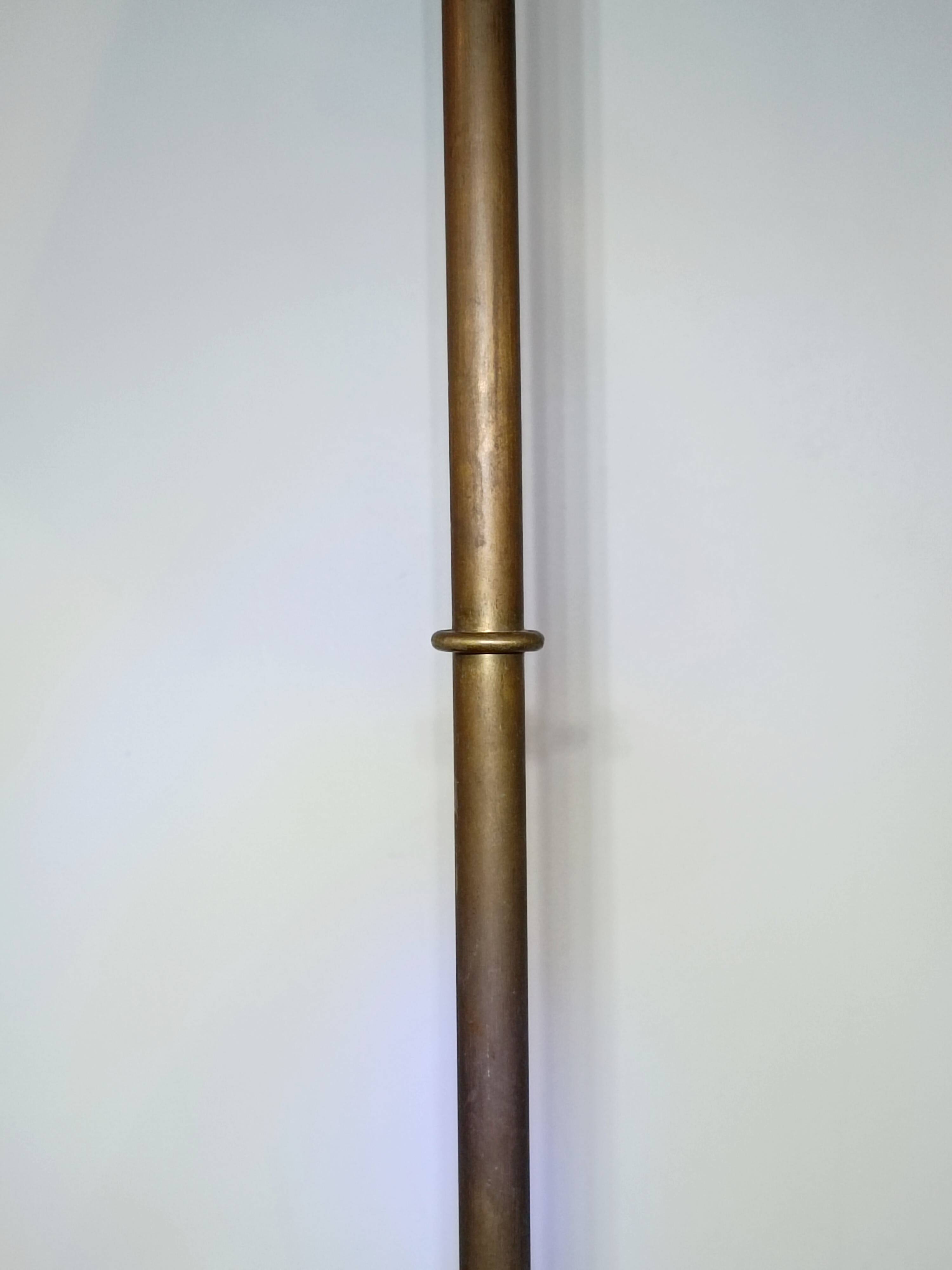 Brass floor lamp by Jacques Adnet for Valenti 1960s