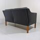 Black leather sofa by Børge Mogensen for Fredericia, Denmark