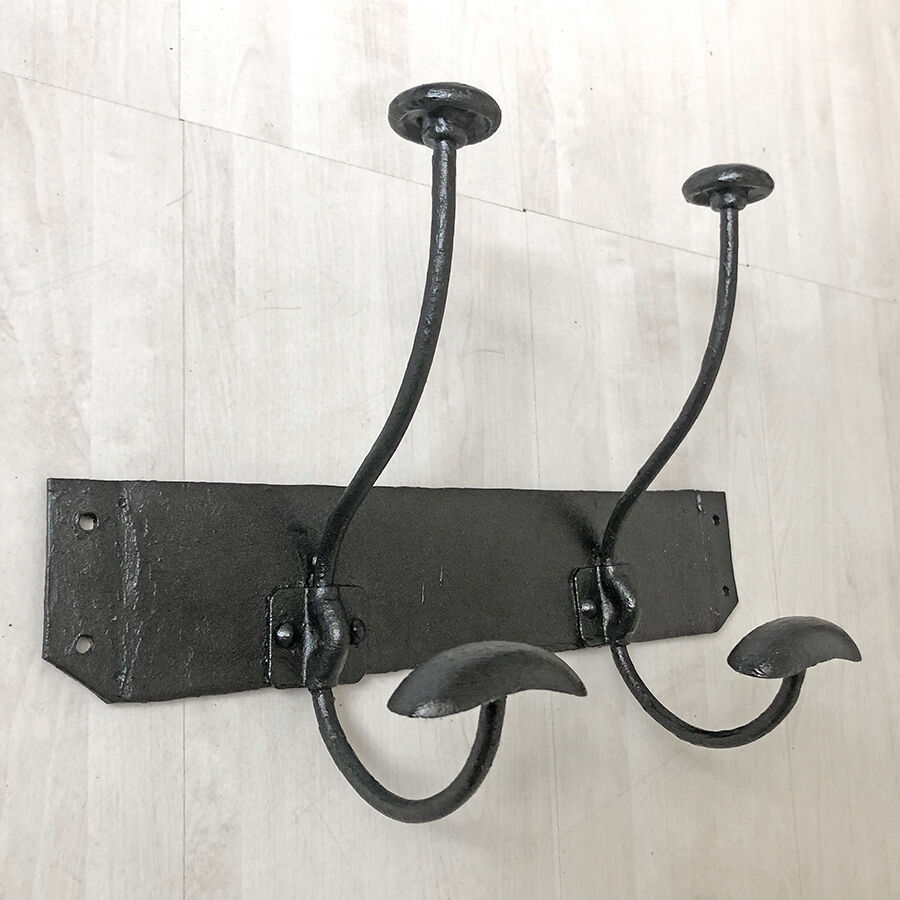 50's black metal vintage coats rack