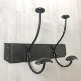 50's black metal vintage coats rack