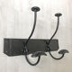 50's black metal vintage coats rack