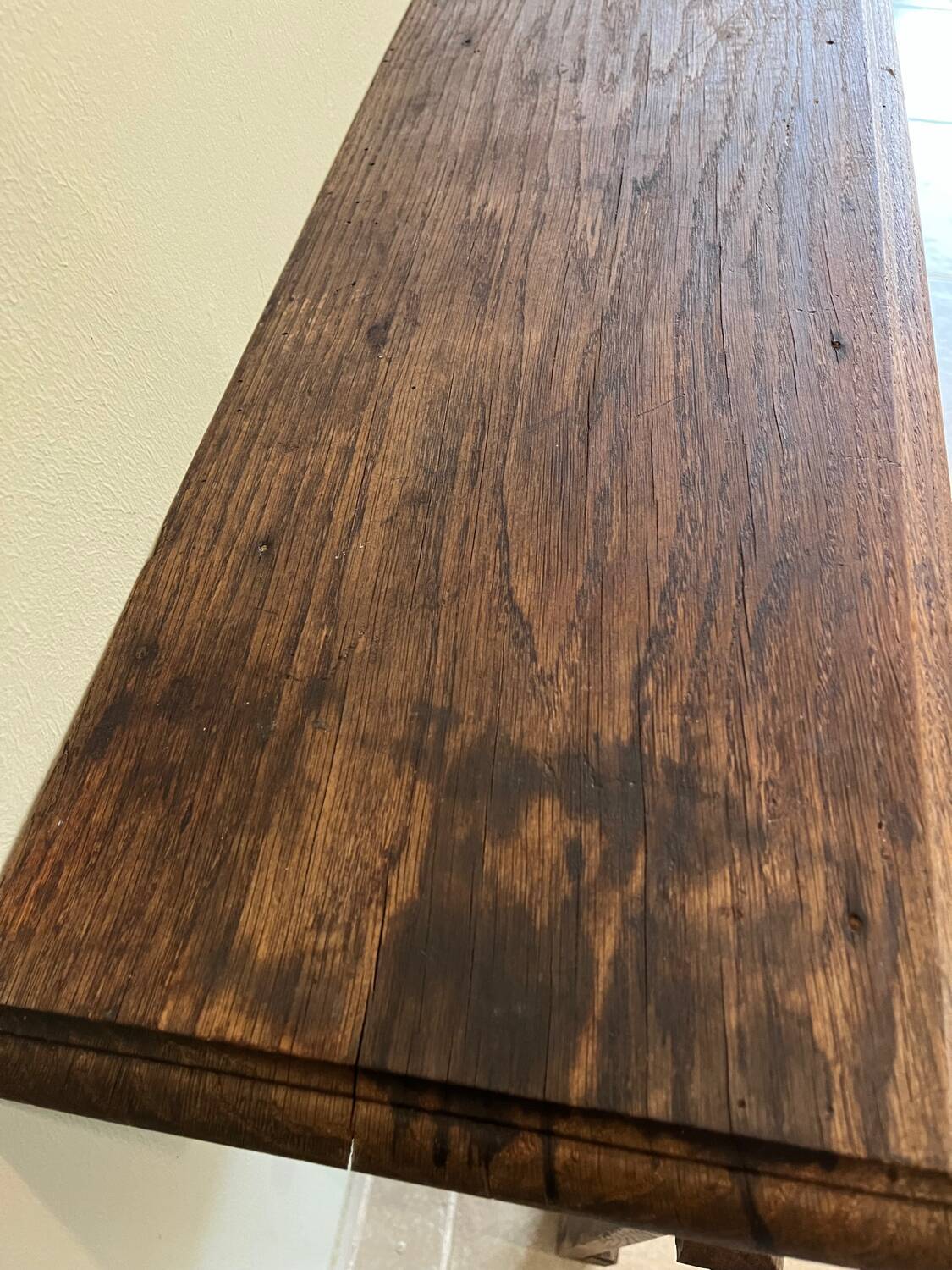 Antique wooden fireplace mantel