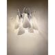 Set of Two "Rondini" Murano Glass Wall Sconces in Mazzega Style