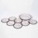 Vintage Mobach pastry set, fat lava ceramic serving plates.