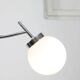 Lustre Mid-Century en Chrome et Opaline, Italie