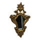 Wooden mirror with gilded stucco