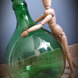 Demijohn 5L green round curved