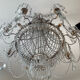 Large Montgolfière chandelier with crystal drops