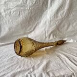 Genie bottle in amber yellow Empoli glass