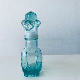 Vintage glass decanter shaped dog poodle