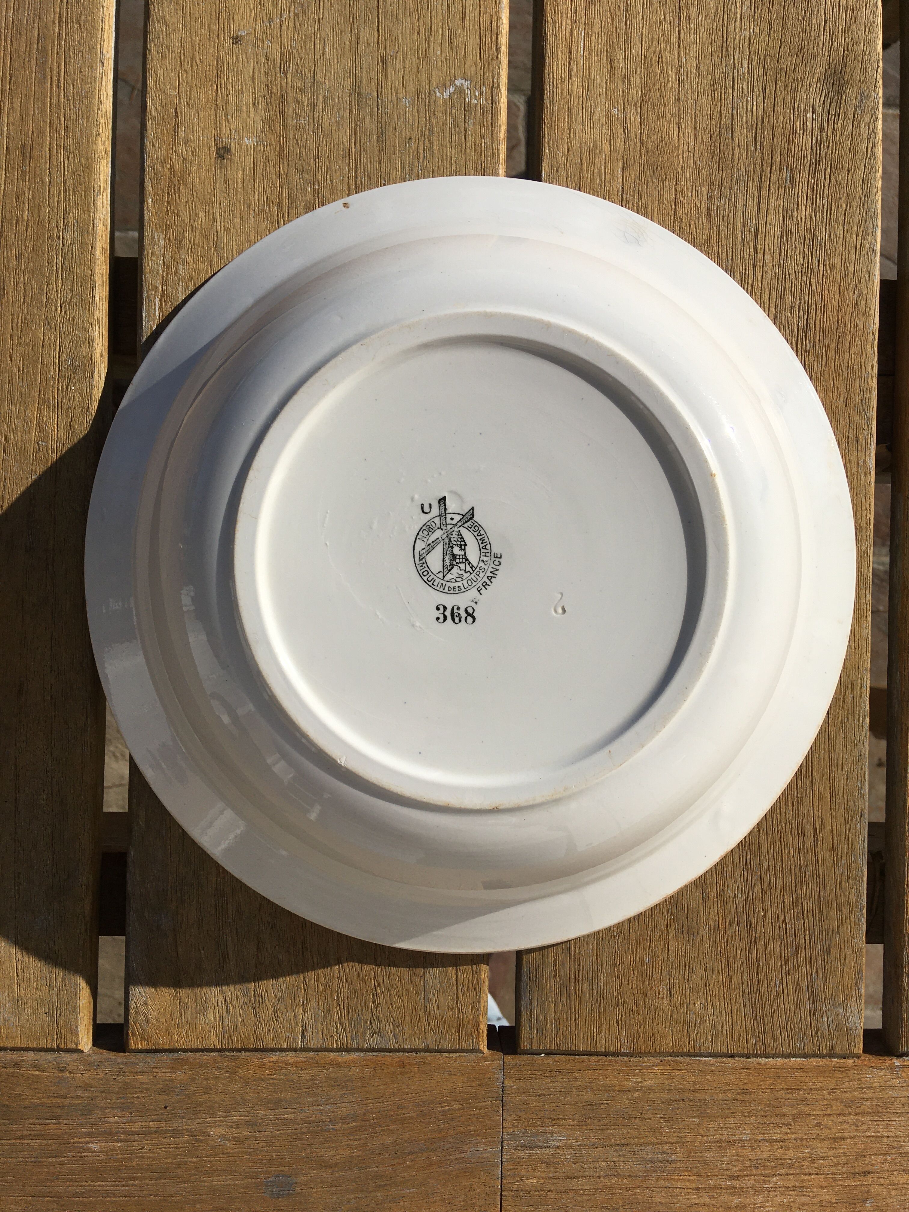 Plat roses bleues Moulin des Loups