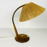 Vintage teak and rattan table lamp by Temde, circa 1970