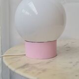 Opaline glass ball table lamp 1970