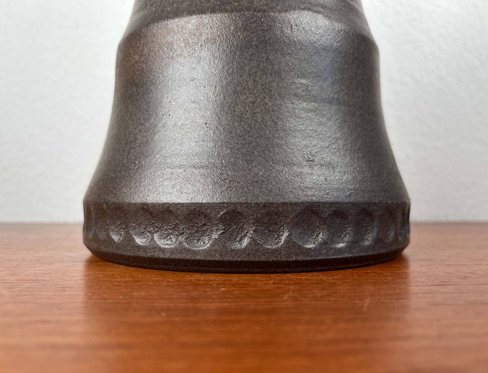 Footed vase in studio pottery from German mid-century by Petra Töpferei, 1960s.