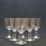 6 Vintage Glasses with Original Pure Design