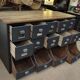 Commercial furniture in fir with drawers 1930