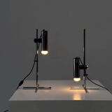 Set of two chrome table lamps by Targetti