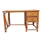 Rattan desk 70s