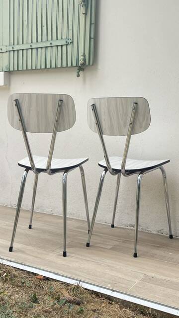 Pair of VINTAGE Formica CHAIRS