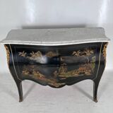 Chinese lacquered style commode