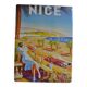 Plaque tôle lithographiée publicitaire vintage Nice