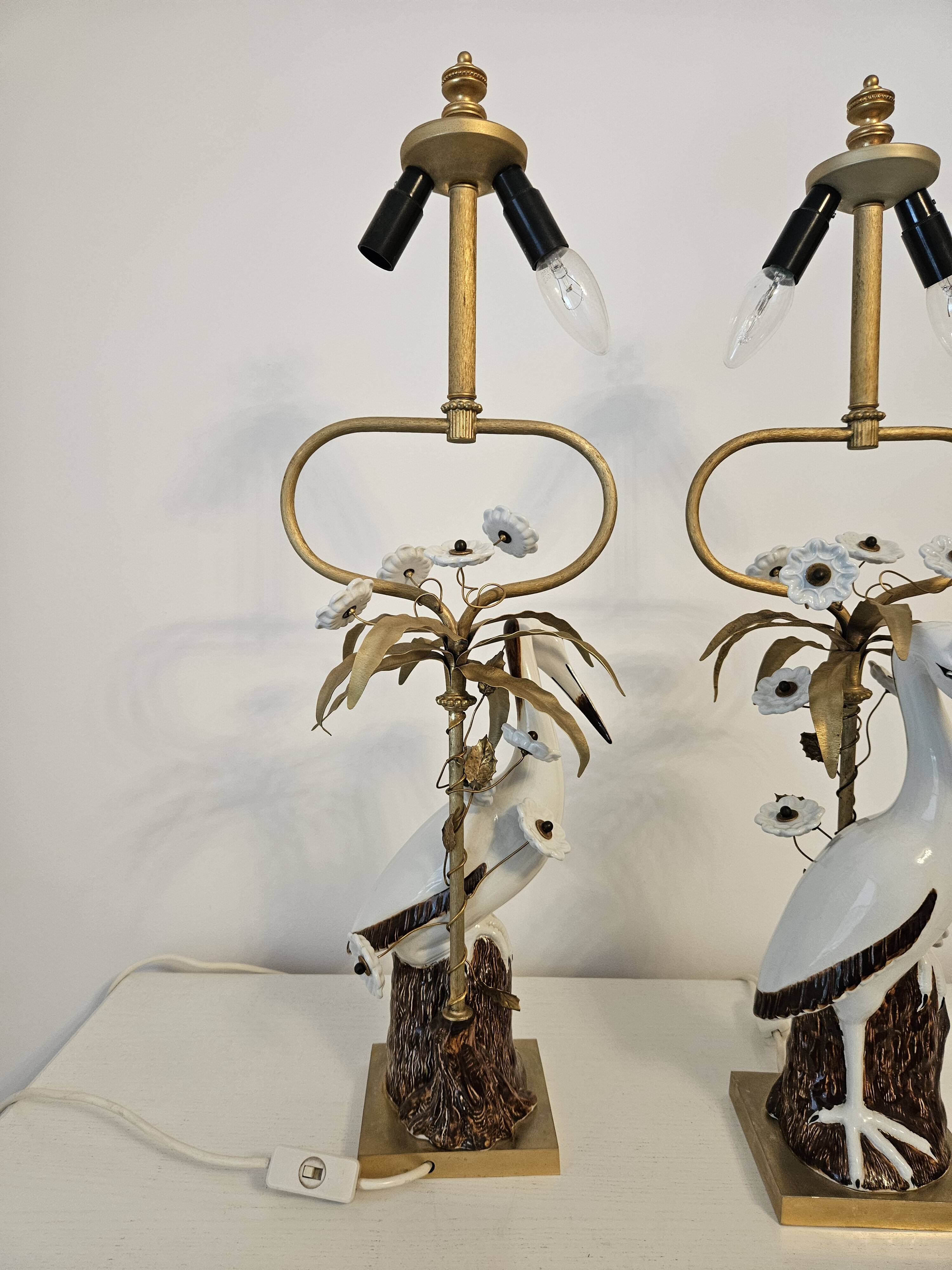 Lamps/vintage, a pair of unique mangani lamps, italy, 1960s/1970s.