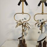 Lamps/vintage, a pair of unique mangani lamps, italy, 1960s/1970s.