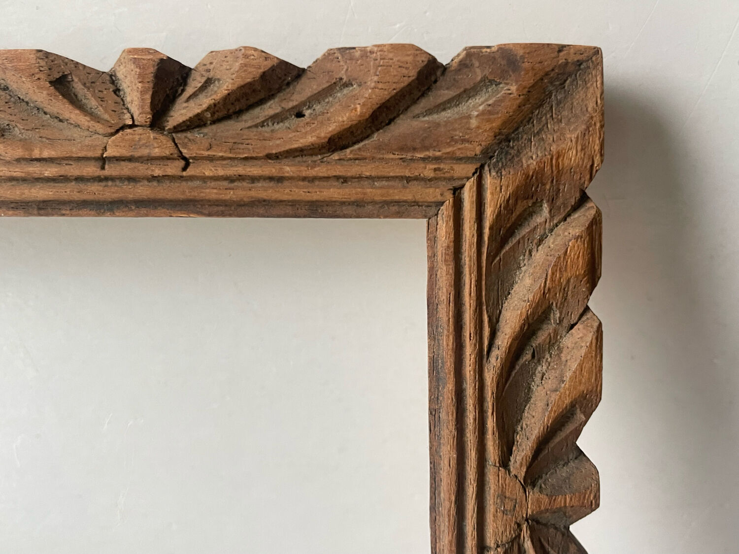Handcarved frame solid wood 32 cm x 22  cm opening measurements 27 cm x 17 cm