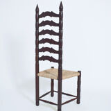 Set of 8 high back chairs, 1950s.