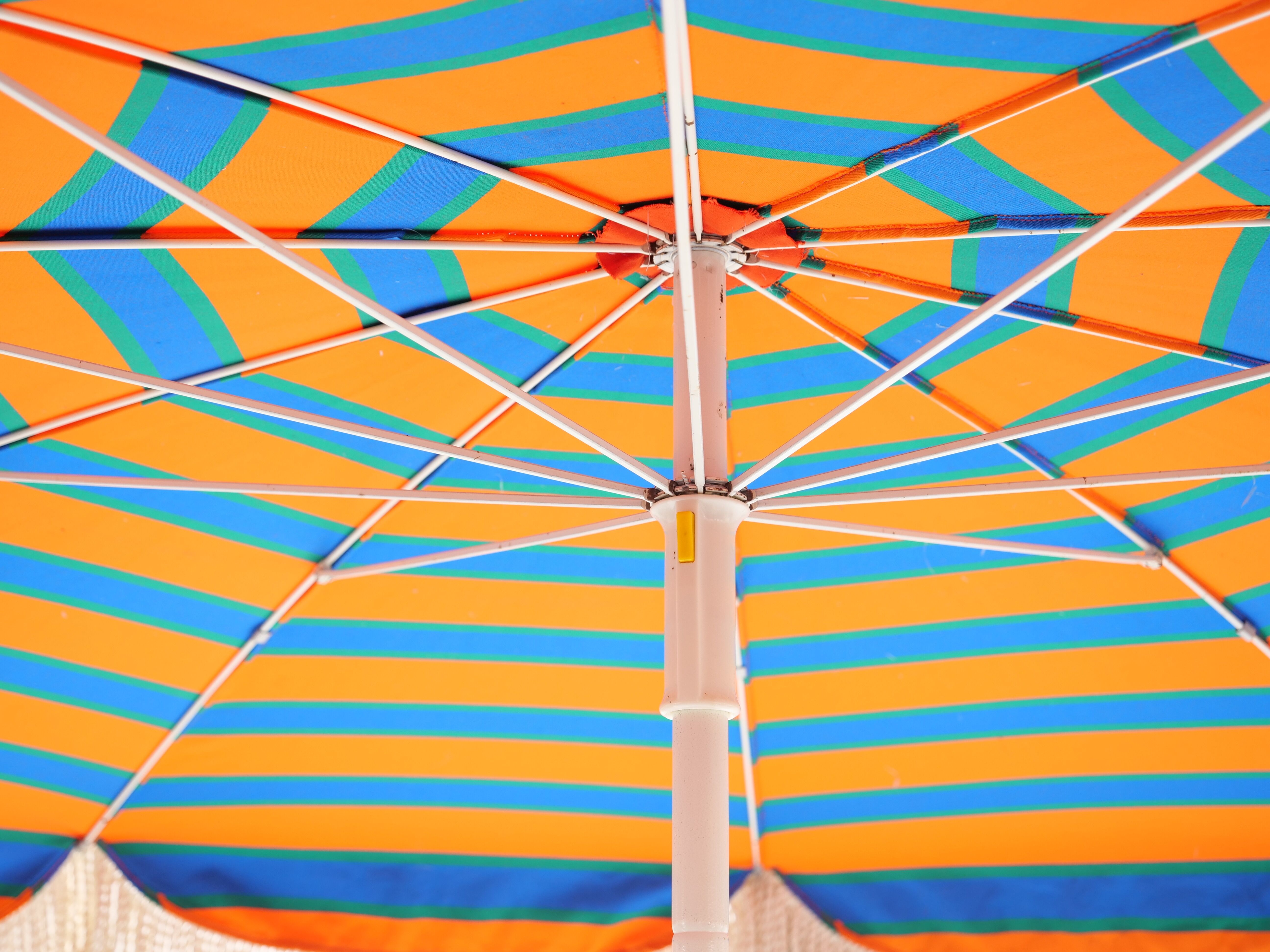 Vintage psychedelic orange umbrella