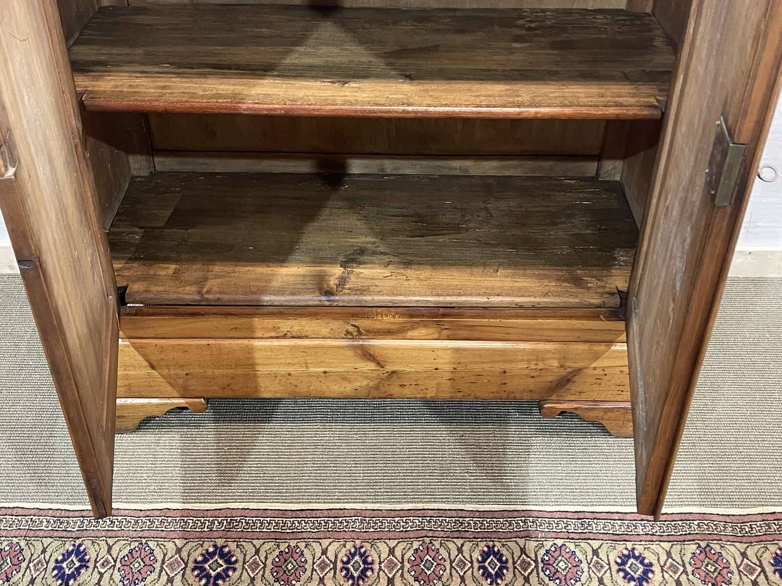 Small Louis Philippe 19th century cherry wood wardrobe with a drawer at the top