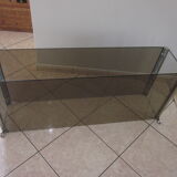 70's coffee table in smoked glass