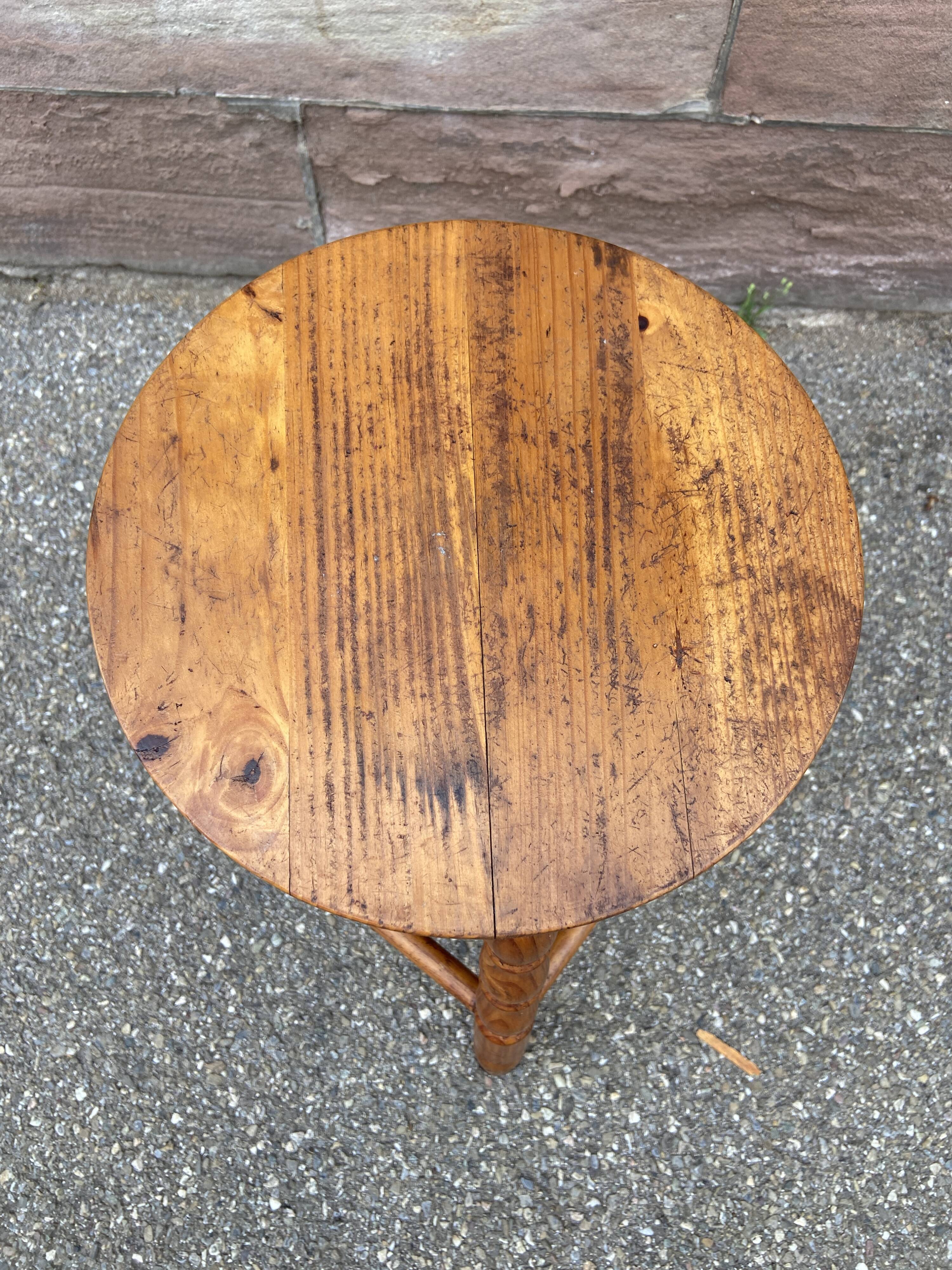 Vintage pine fir stool